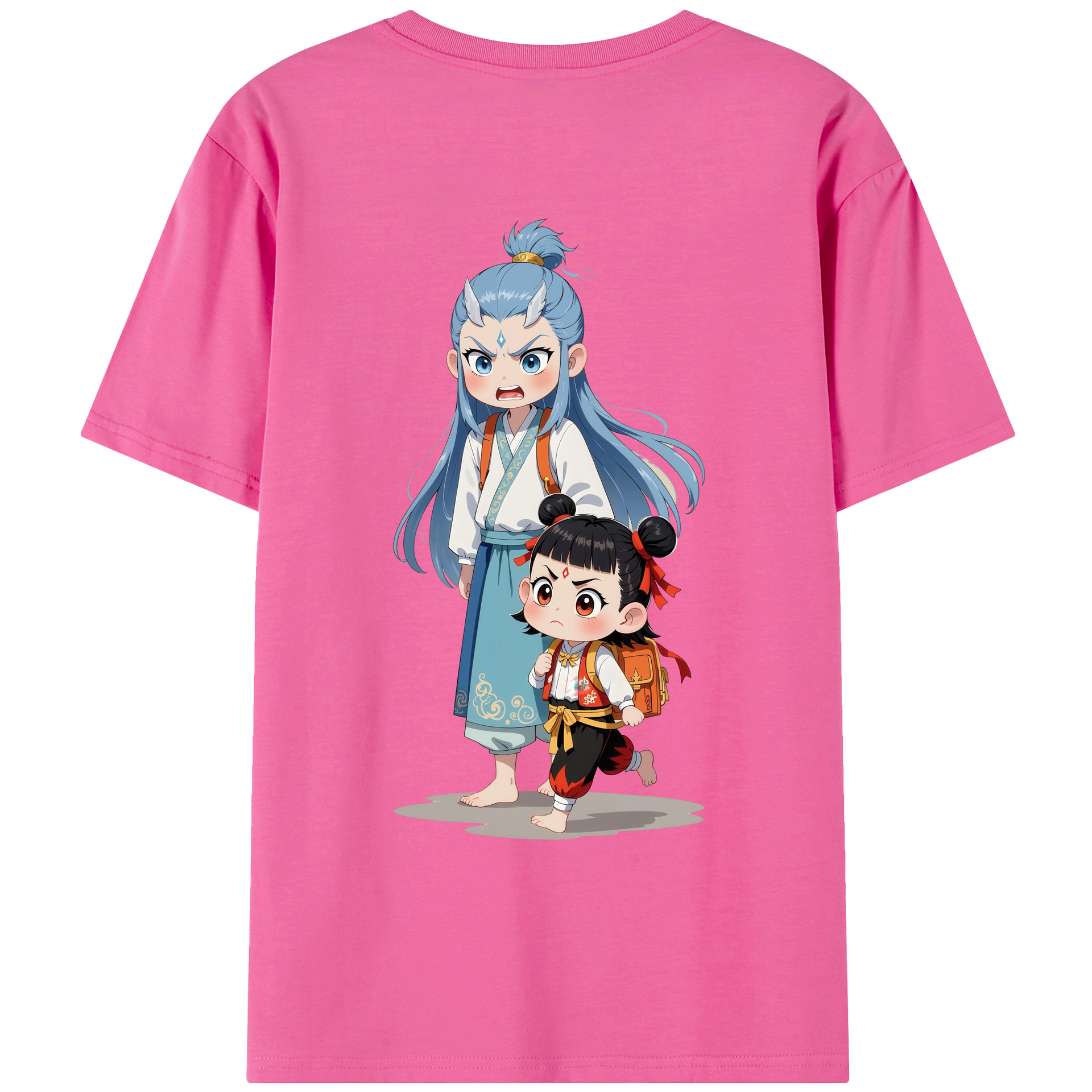 （画像用） Ne Zha 2 ナタ 魔童の大暴れ レディース半袖Tシャツ(バックプリント)